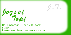 jozsef topf business card